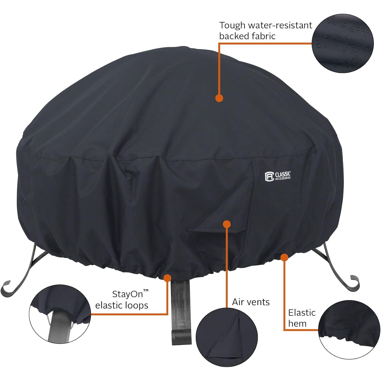 Fire Pit Cover | Fire Bowl Covers | Outdoor Firepit Cover, image 3