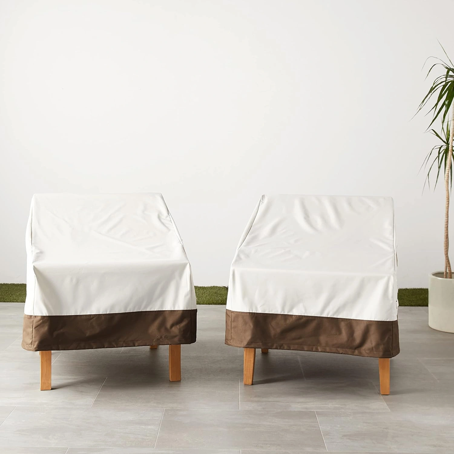 2 Pack Single Outdoor Lounge Seat Cover | Deep Seat Patio Chair Covers, image 3