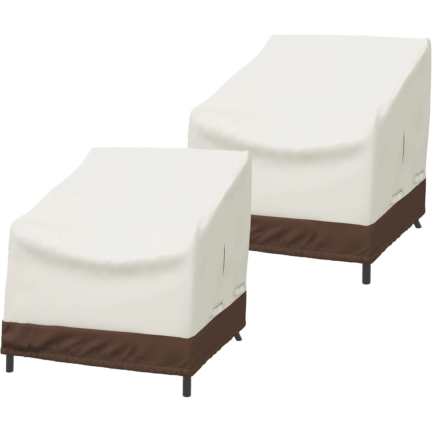 2 Pack Single Outdoor Lounge Seat Cover | Deep Seat Patio Chair Covers
