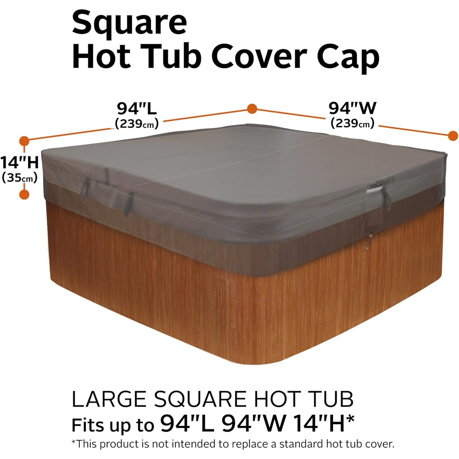 Square Hot Tub Cover | Square Jacuzzi Cover | Spa Tub Covers, image 2