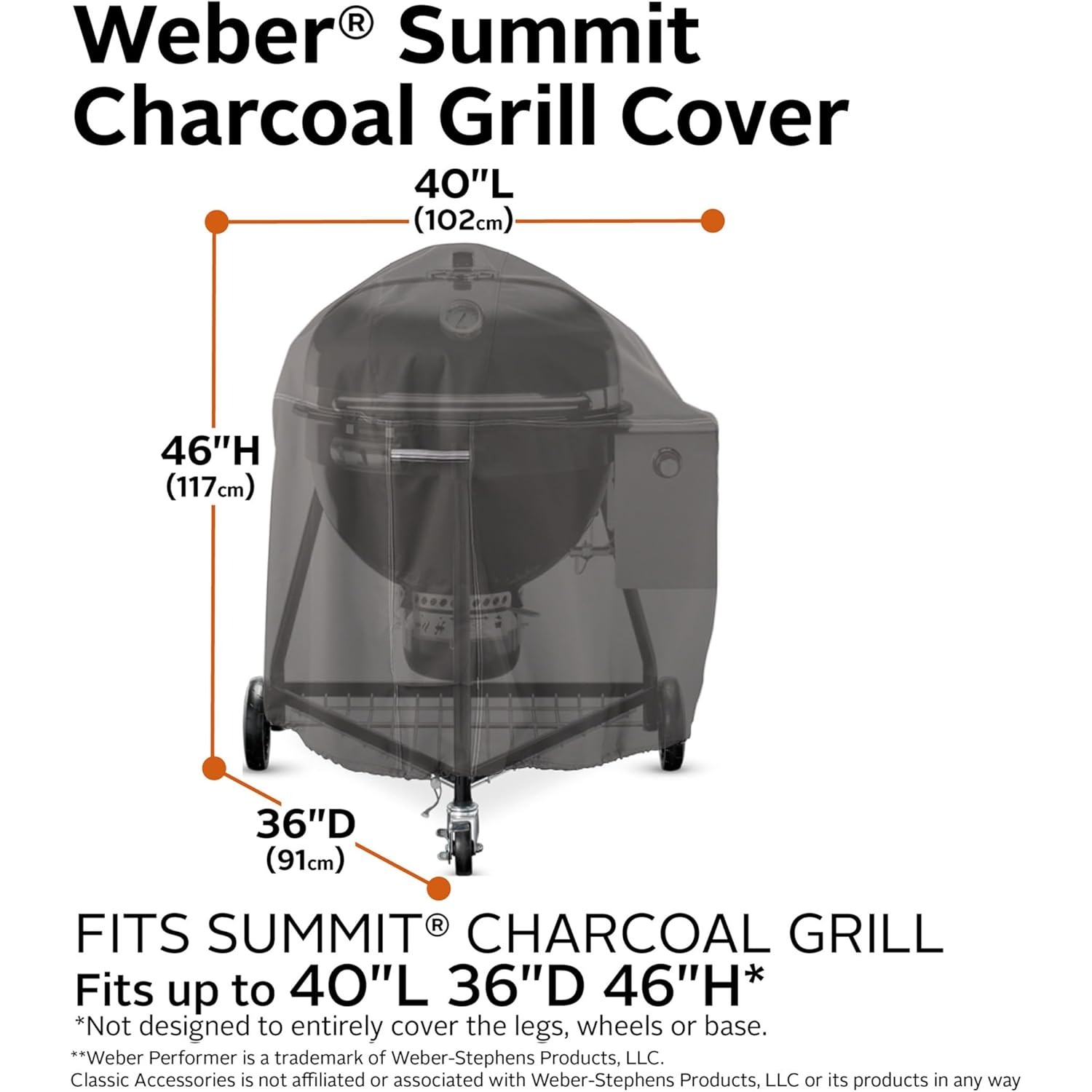 Weber Charcoal Grill Cover | Charcoal Weber Grill Cover | Weber BBQ Cover, image 4
